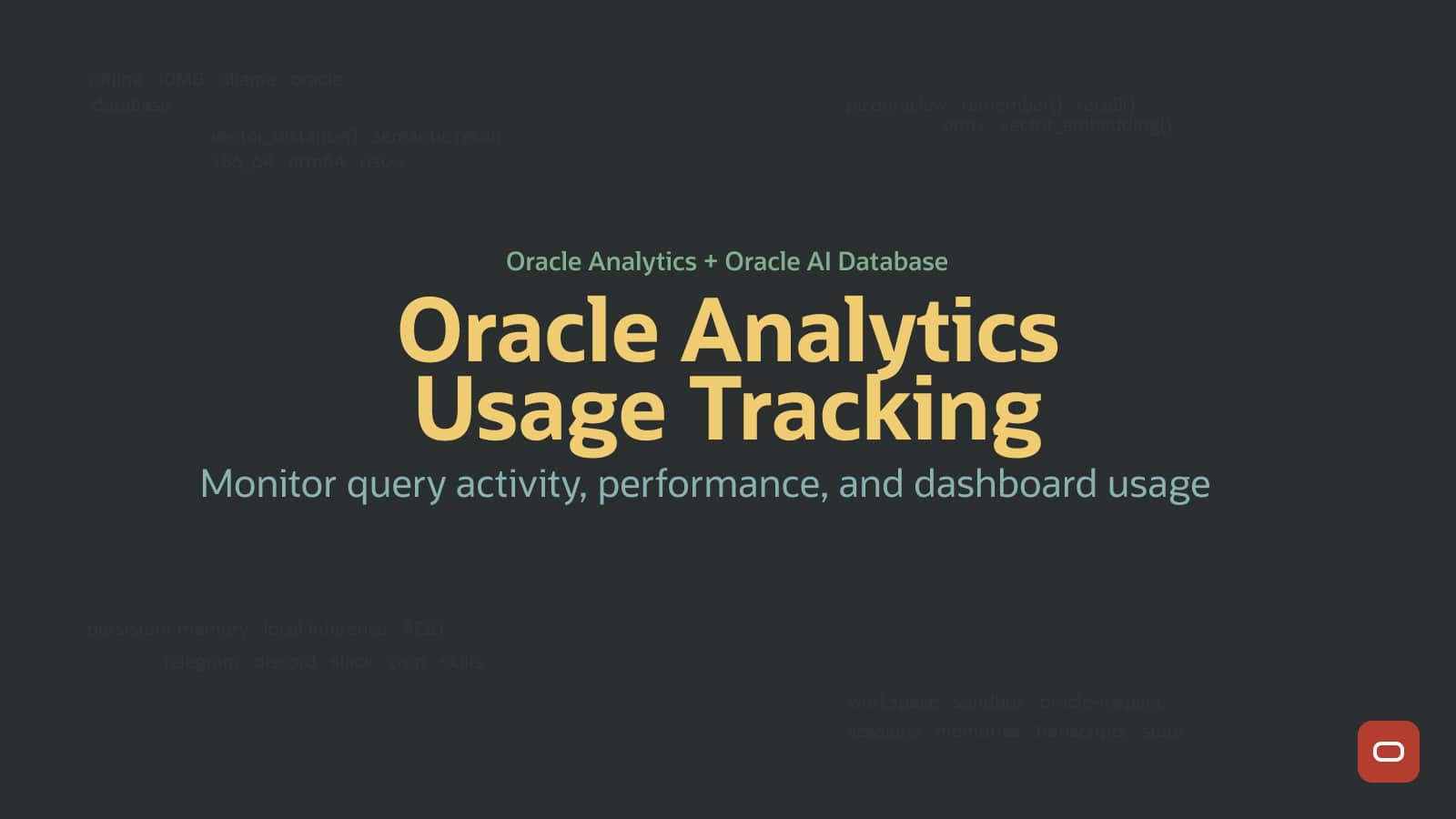 How to Enable Usage Tracking in Oracle Analytics