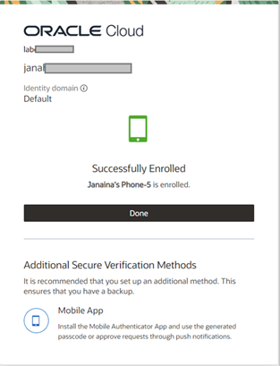 configuração multifator realizada