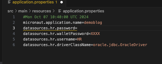 Editor showing property without a value highlighted.