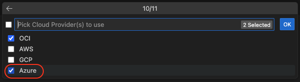 Choose GDK Cloud Platforms now contains Azure.