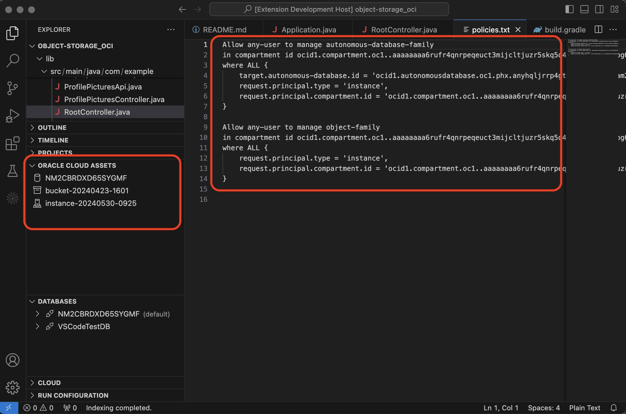 OCI Policy Generation within VS Code
