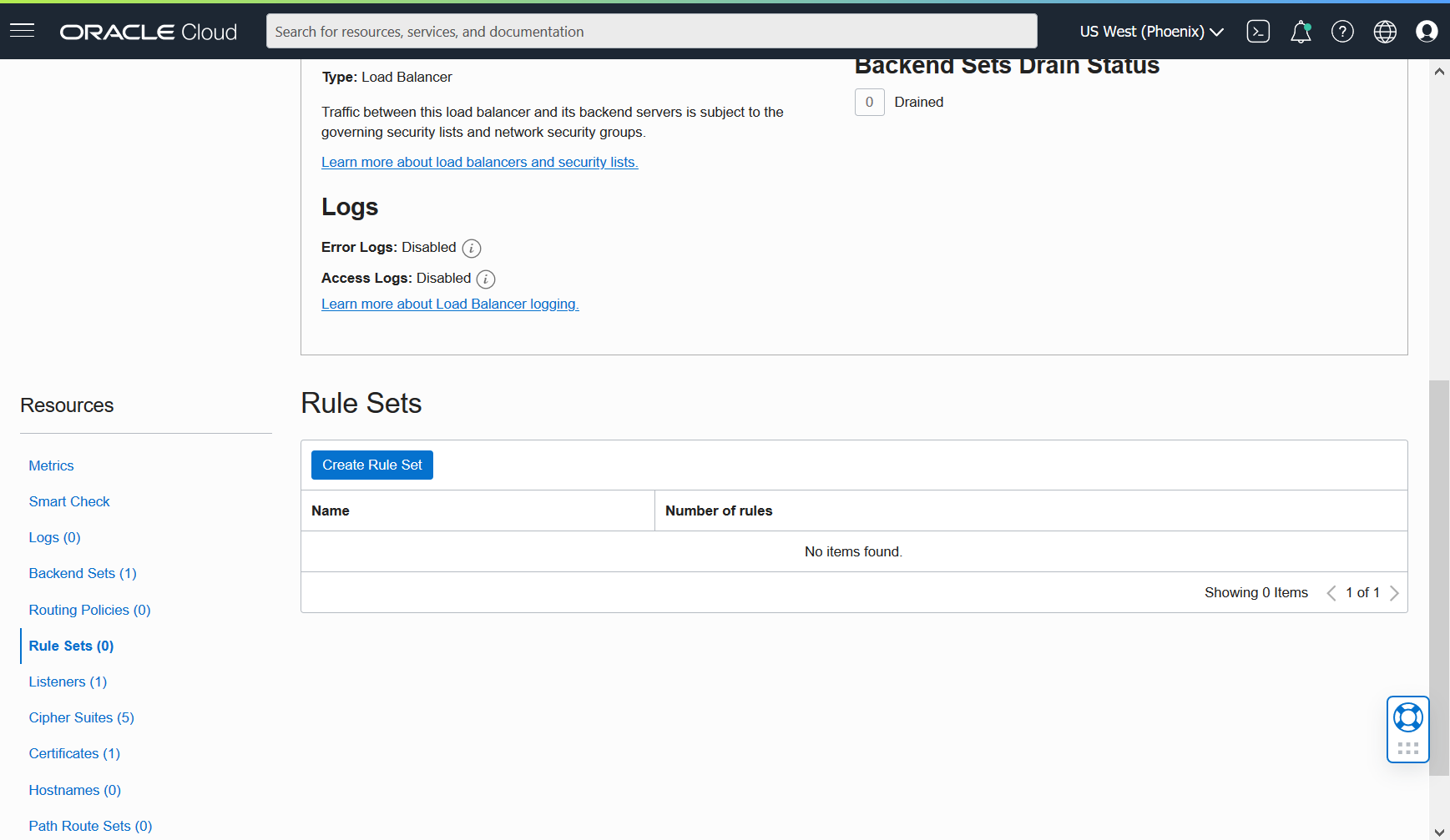 Load Balancer Rule Sets