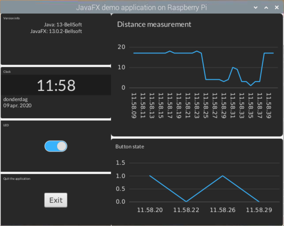  JavaFX application’s user interface