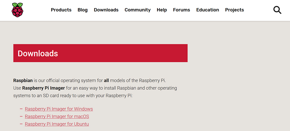 Download site for the imager tool