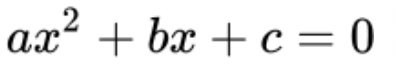Quadratic equation