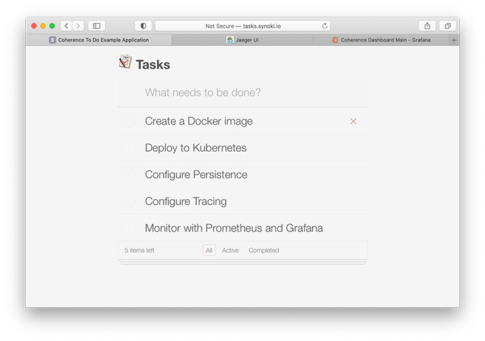 A user-friendly interface for the sample to-do list application