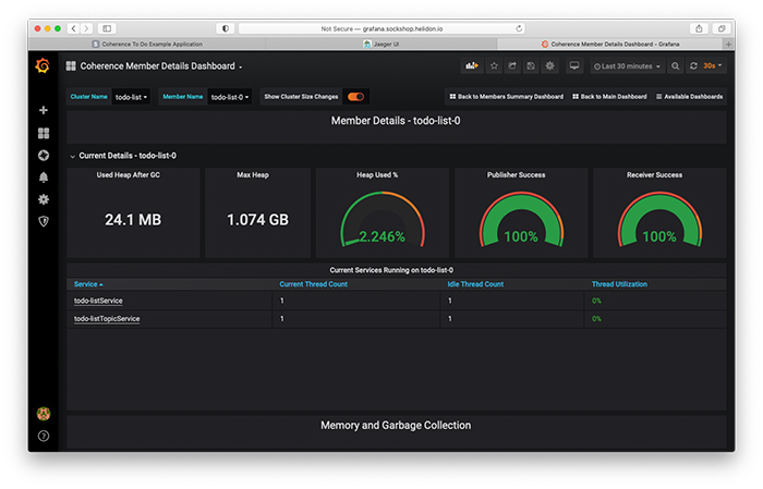 The Member Detail dashboard for todo-list-0
