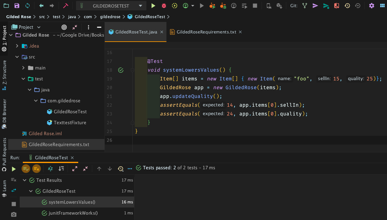 Running the first pin-down test