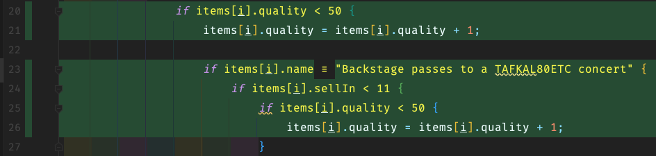 The test successfully pinned down both branches at line 25