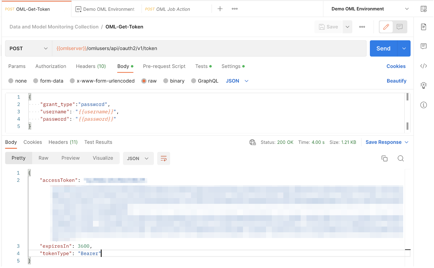Postman get token