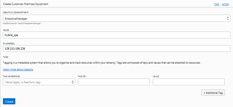 Figures 12 and 13.  Creating Customer Premise Equipment with the Public IP address of the Libreswan host.