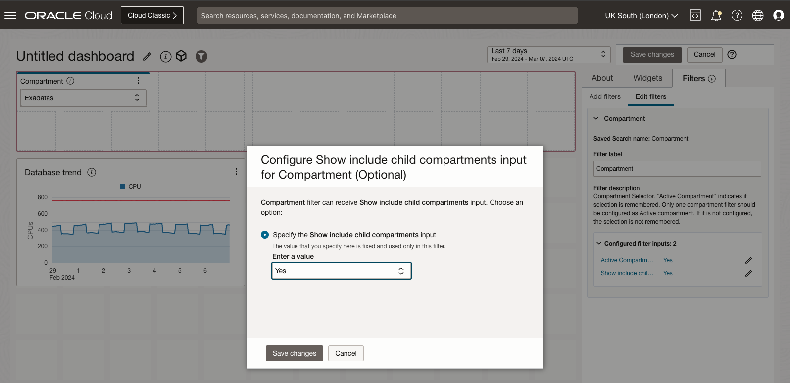 Dashboard child compartment