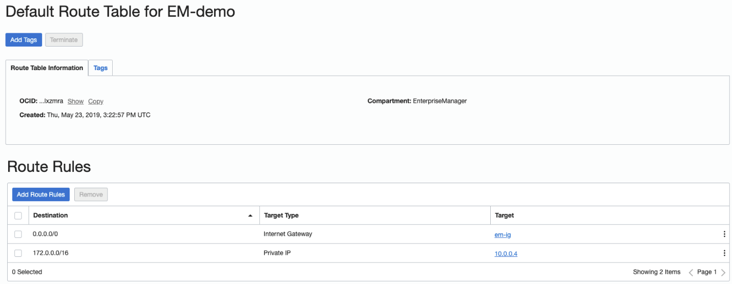 Figure 6.  Adding a Route Table to send all incoming traffic through the soon-to-be-Libreswan host.