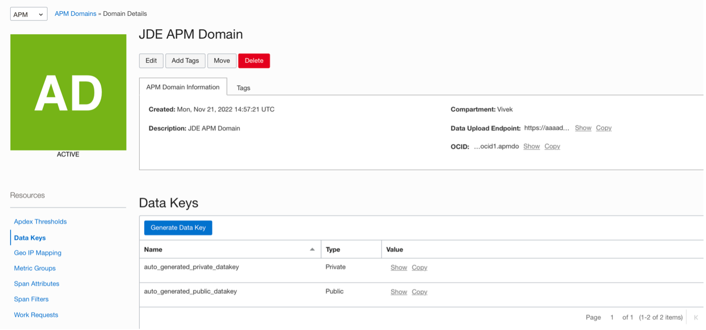 JDE APM Domain