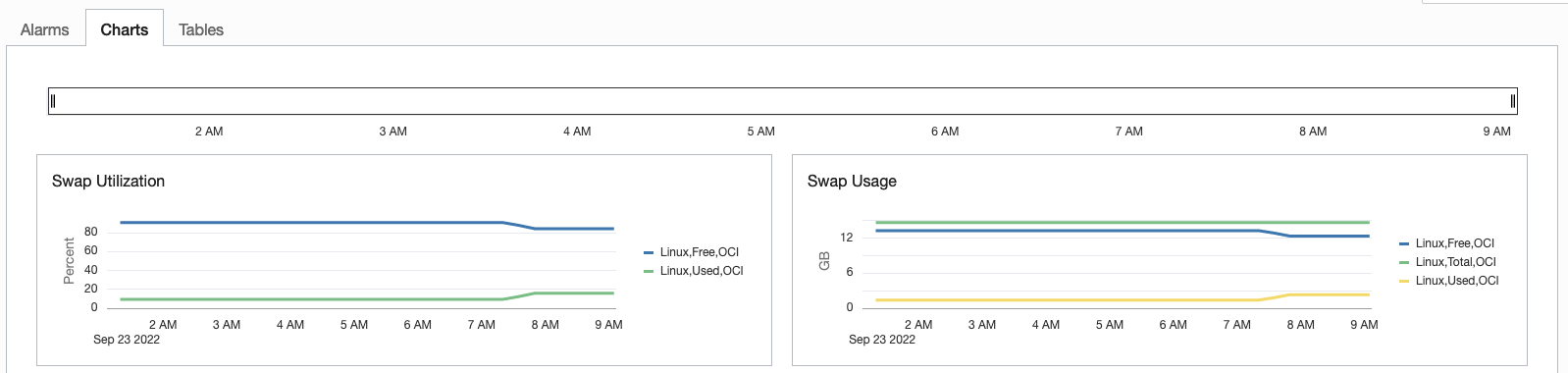 Figure 3: Easily view Swap Utilization over time