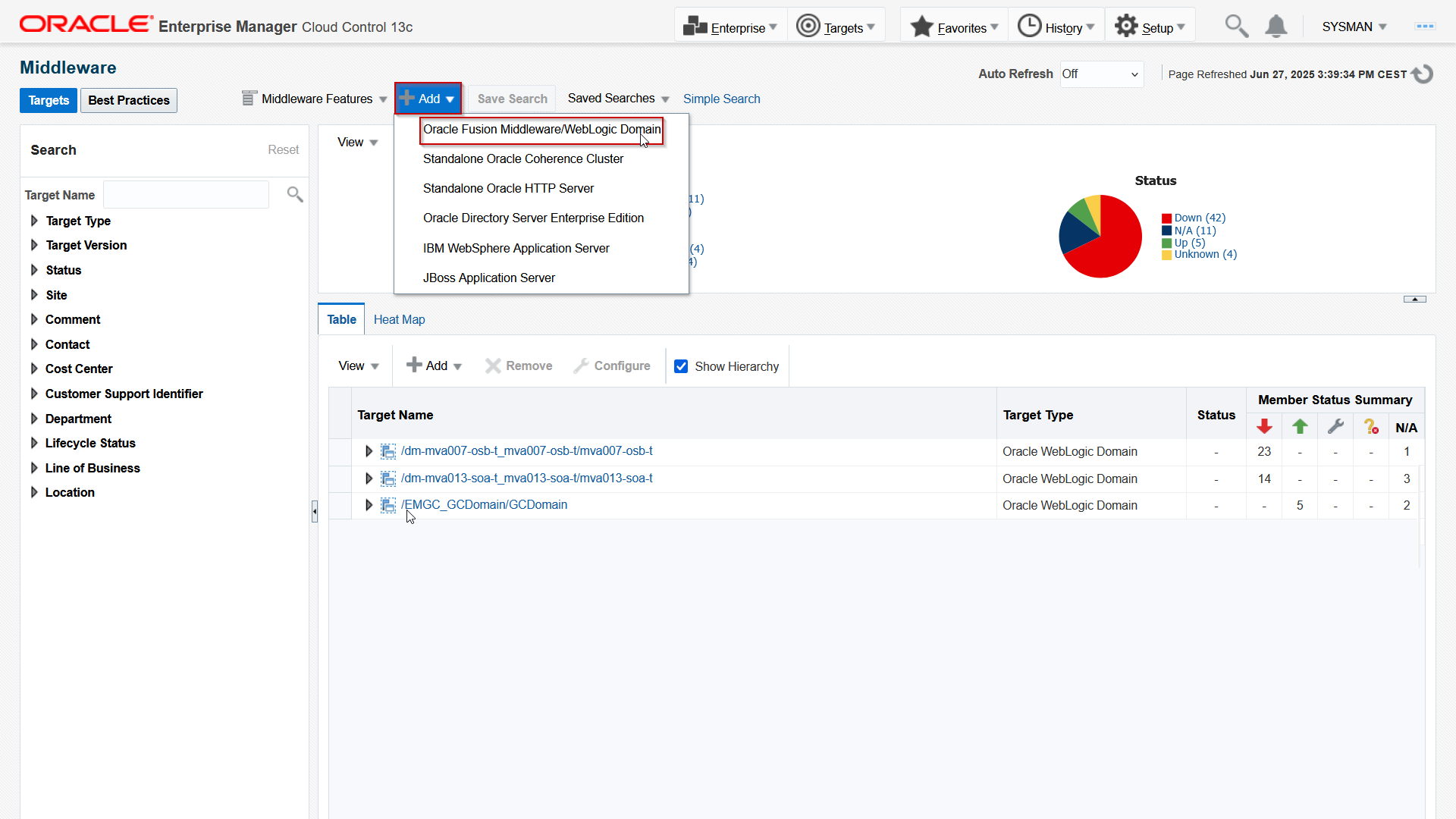 Figure 10-Oracle Fusion Middleware-WebLogic Domain