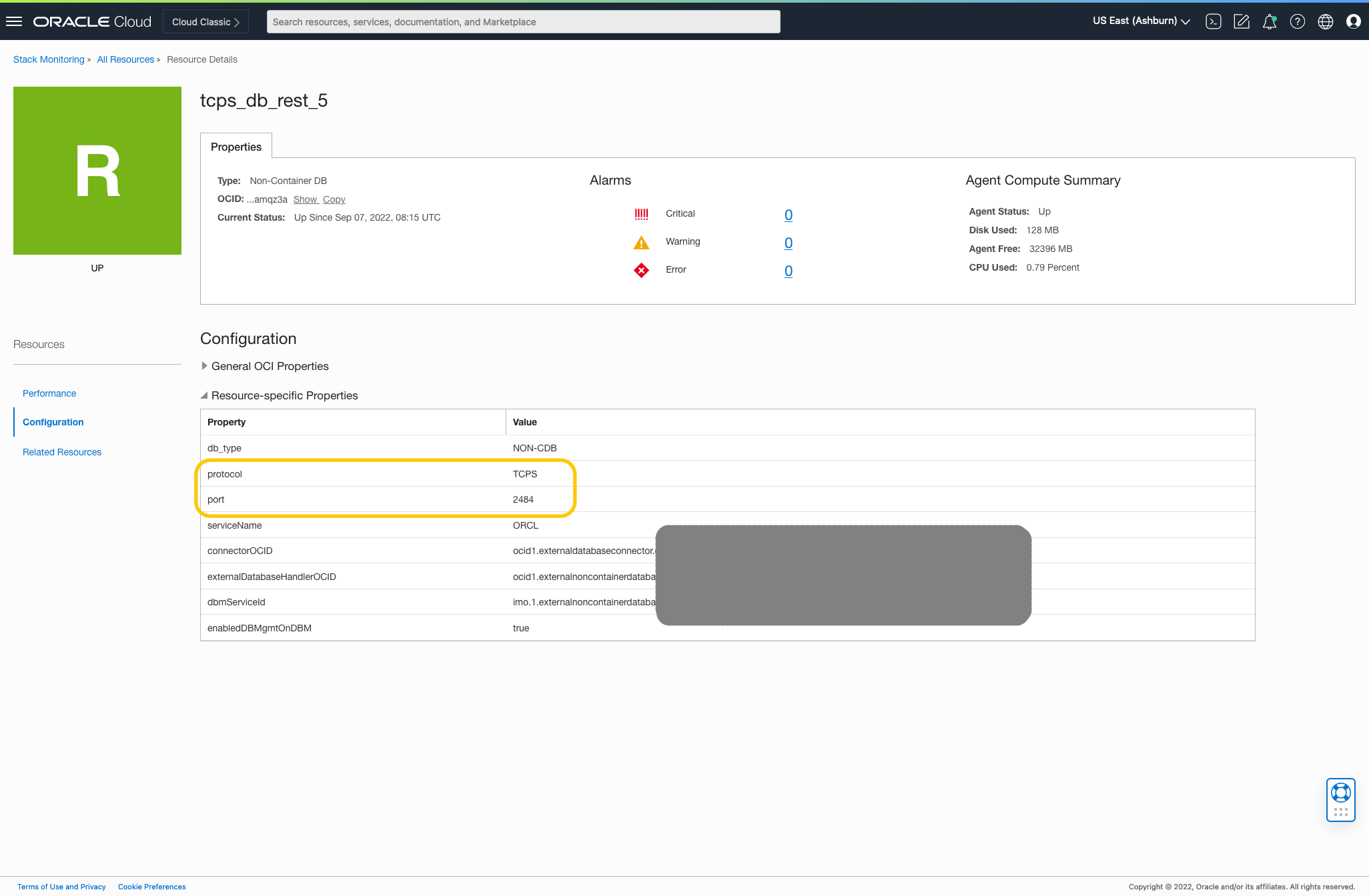 Figure 2: Stack Monitoring Homepage Configuration