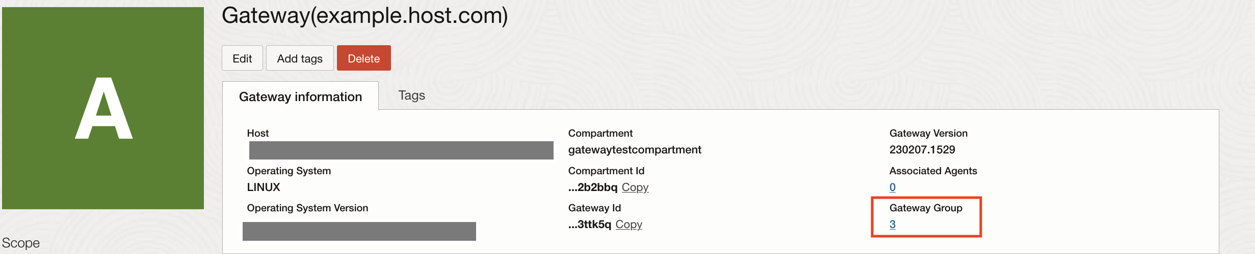 Management Gateway in OCI Console