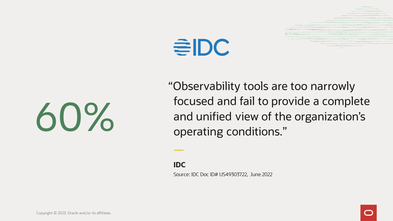 Figure 1: IDC on observability challenges