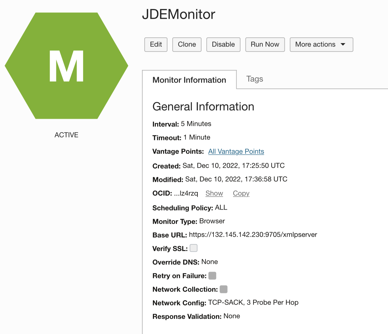 JDE Monitor