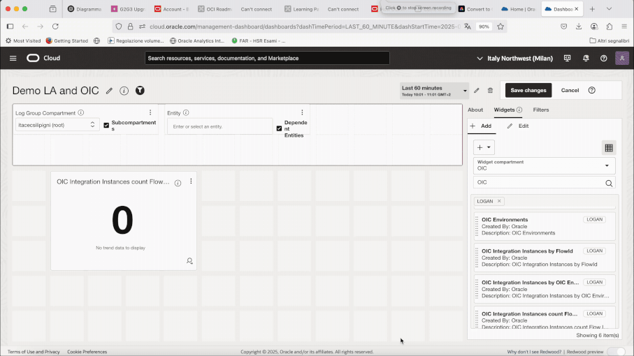 OCI integration namespace
