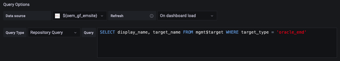 An image of the new Repository Query template variable definition