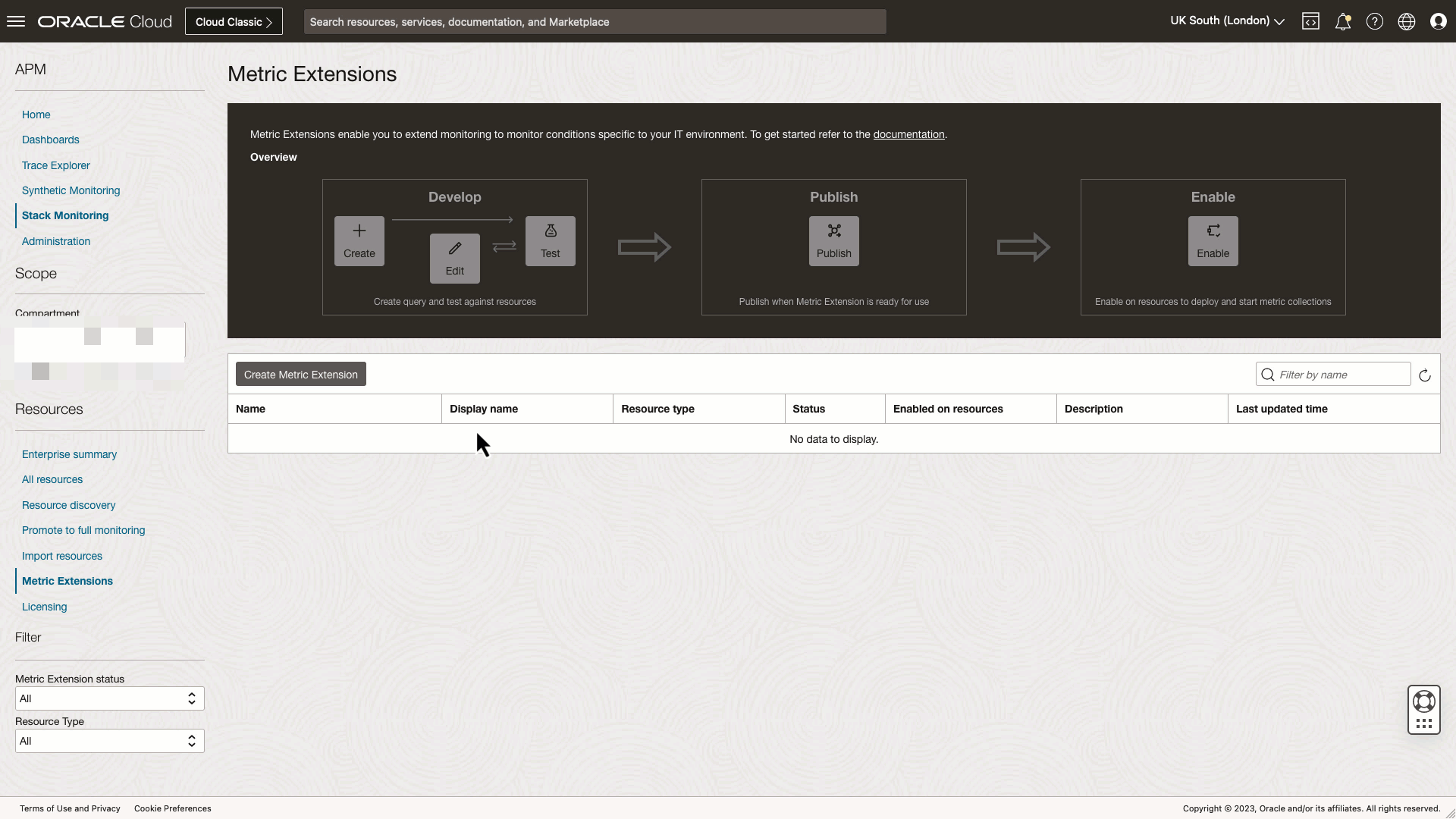 Figure 1: Creating a Metric Extension that counts the number of data files not backed up.