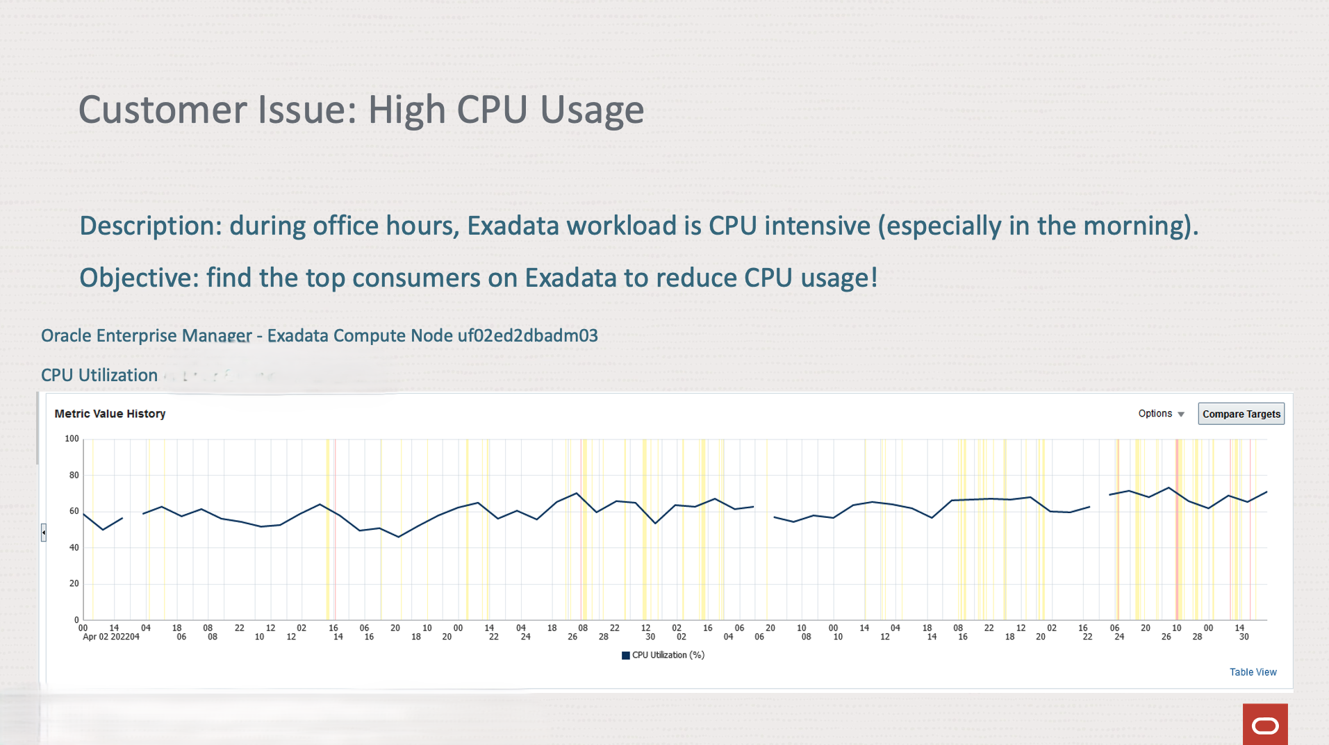 customer issue example