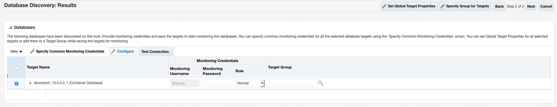 Figures 23, 24, 25 and 26.  Discovering the Database/Listener using standard EM processes.