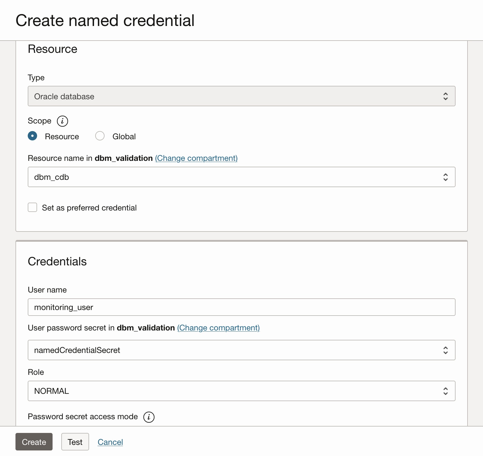 Figure 2: Create a named credential