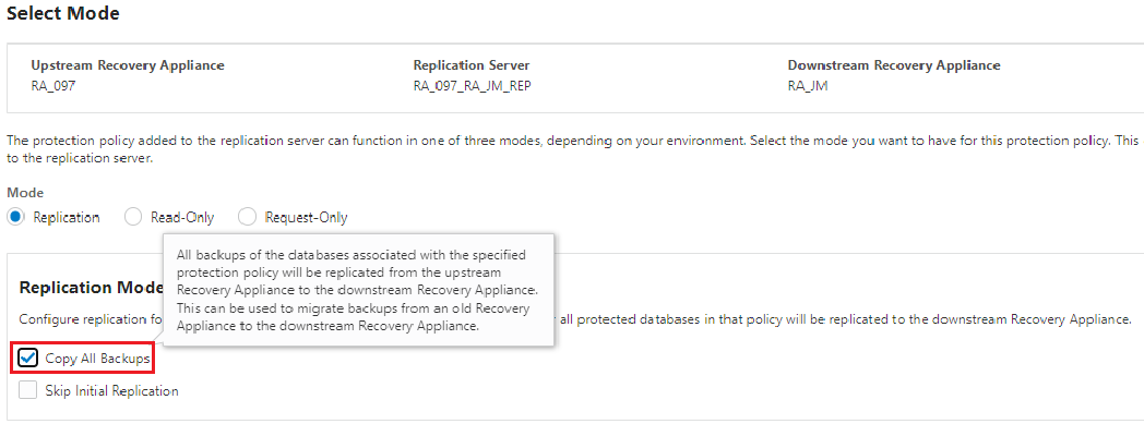 Migrate all protected database backups from one ZDLRA to another