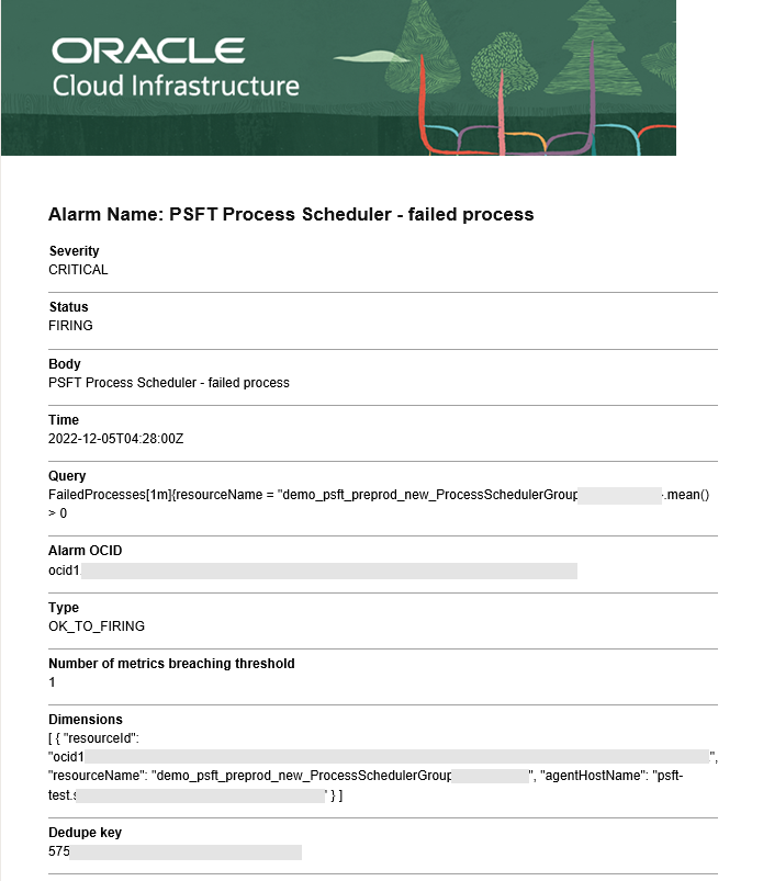 PeopleSoft alarm