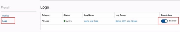 logs enabled