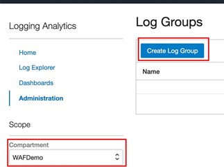 create log group