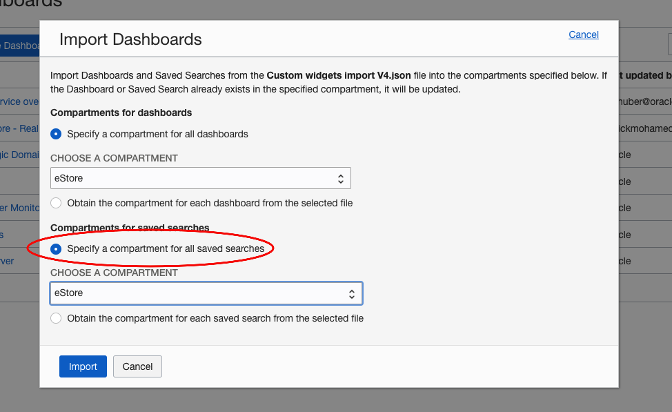 Import Dashboard