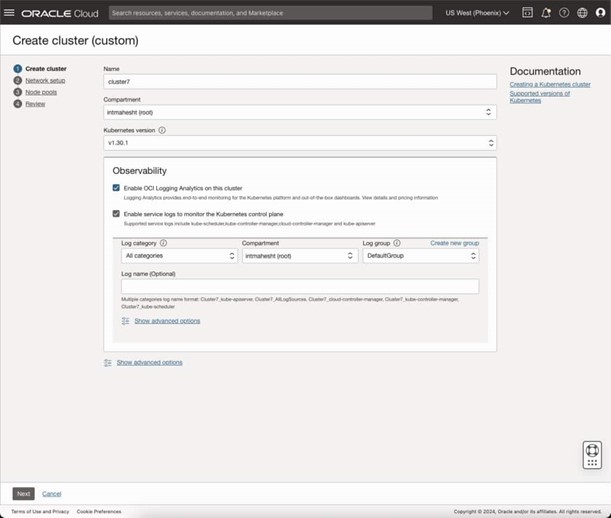 create cluster custom