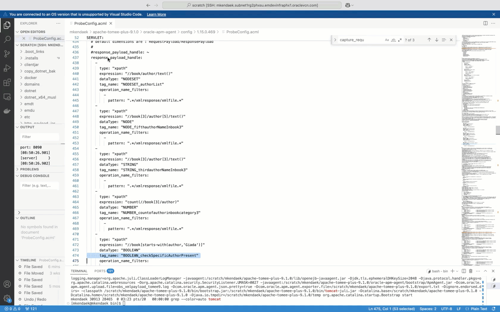 xpath expression demo to capture filtered payload 