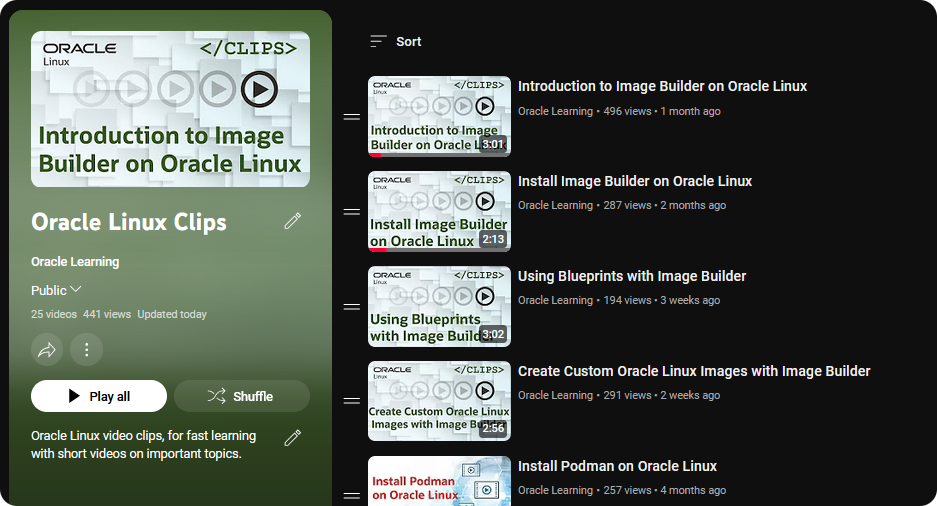 Image Builder playlist