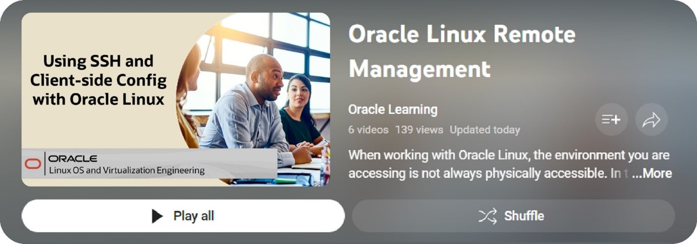 Oracle Linux remote management