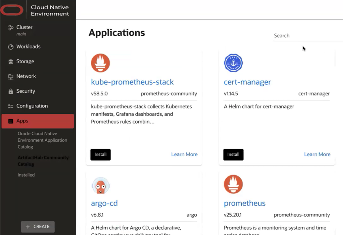 OCNE 2.0 UI