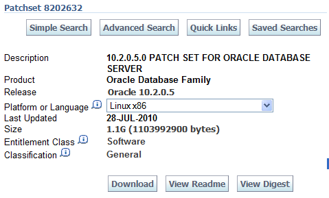 Screencap of download screen for 10 2 0 5 database patchset page 10205-download.png