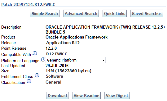 EBS 12.2.5 Bundle Patch 5 download patch
