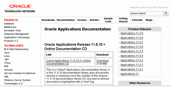 Online Apps Documentation Screenshot: 