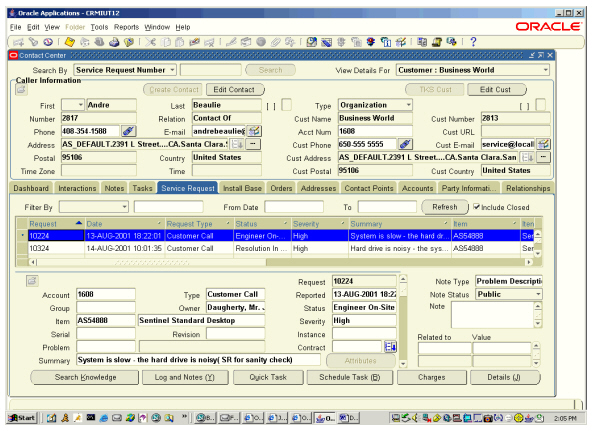 Contacts 11i Screenshot: