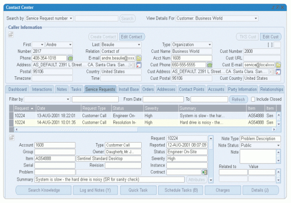 Contacts R12 Screenshot: