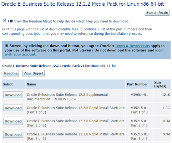 E-Business Suite 12.2 Download screenshot