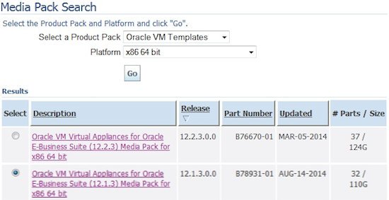 VM Appliances for EBS 12.1.3