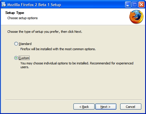 Firefox 2 Install (1): 