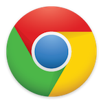 Google Chrome logo flat