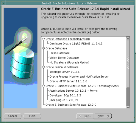 Rapid Install Welcome Screen